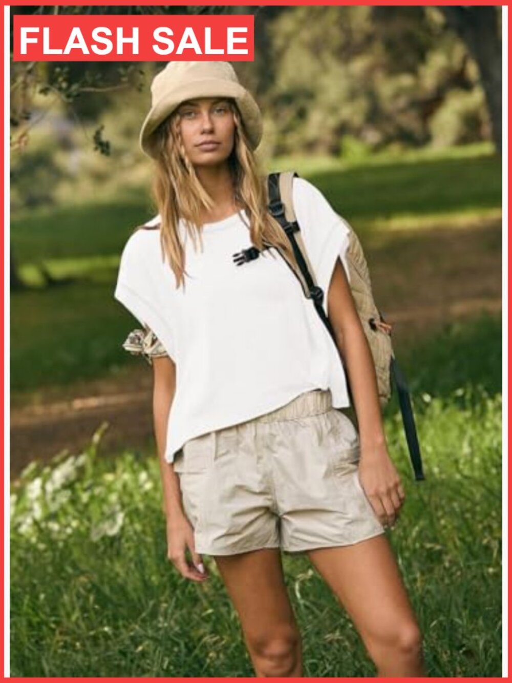 Short Sleeve Open Back Crop Top, Athletic Gym Tee, Slouchy Fit, Recycled - Picture 3 of 7
